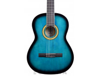 Ashton SPCG44 TBB - TRANSPARENT BLUE BURST - Guitarra Clássica SPCG44 TBB - TRANSPARENT BLUE BURST com Saco, Corpo: Classical, Tampo: Spruce, Fundo/Ilhargas: Basswood, Escala: Maple, Braço: Maple, 