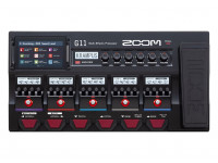 Zoom G 11 Guitar Multi Effect  - Pedalboard completa com um painel dedicado à modulação de amplificador, cinco stomp switches e pedal de expressão/volume, Interface touchscreen com LCD colorido e funções de drag and drop para uma ...