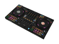 Pioneer DJ  DDJ-FLX10 Controlador de DJ Pro de 4 Canais - Controlador de atuação de DJ de 4 canais para múltiplas aplicações de DJ (preto), Controlador de DJ profissional compatível com software rekordbox e Serato DJ (vendidos separadamente), Quatro canai...