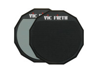 <b>Vic Firth 12''</b> Pad de Treino Dupla Face - O design compacto de 12 é altamente tátil, Superfícies de borracha macia e dura para tons variados, Disponível com 6 e 12 diâmetros, Ideal para melhorar habilidades e praticar ritmos em casa, 
