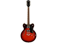 Gretsch G5622 Electromatic CB Claret Burst Guitarra Elétrica - Estilo: Semi-hollow com cutaway duplo, Corpo: Maple, Tampo arqueado: Maple laminado, Braço: Ácer, Escala: Laurel, Entalhes da escala: Miniaturas perlóides neoclássicas, 