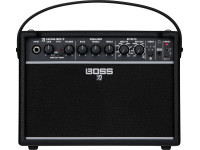 <b>BOSS KATANA MINI X</b> 10W + Multi-FX + Bluetooth + Bateria Interna - BOSS KATANA-MINI X Combo Portátil 10W + Multi-FX + Bluetooth + Bateria Interna, Som inspirador do Katana num mini amplificador de 10 watts, Circuito de ganho analógico multi-estágio desenvolvido co...