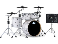 Conjunto de Bateria/Conjuntos de bateria eletrónica <b>DW DWe 5-piece Drum Kit Complete Bundle</b> White Marine + <b>Pack Roland V71</b>