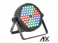 Afx Light Projector Par c/ 60 LEDS 3W RGBW DMX CLUB-MATRIX - Projector c/ LEDs RGBW, Número de LEDs: 60 LEDs c/ 3W potência, 60 LEDS RGBW, 36x 3W, Automático, MASTER-SLAVE, 29 canais DMX, Alimentação: 90-240V~50/60Hz, Dimensões: 265x213x117mm, 