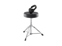 Alesis  Drum Essentials Bundle  - Banco de bateria, ajustável de dupla cinta que fornece conforto e suporte para bateristas de todas as idades, Facilmente dobrável, perfeito para armazenamento ou viagem, Fones de ouvido premium, co...