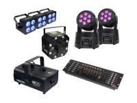 Algam Lighting  BUNDLE DJ ILUMINAÇÃO - x3 Par 410 Quad ref: LALPAR-410-QUAD, x2 miniwash 710 ref: LALMINIWASH710, x1 Phebus 2 ref: LALPHEBUS2, x1 S900 ref: LALS900, x1 Light 192 ref: LALLIGHT192, 