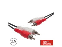 Alpha Elettronica 2-RCA MACHO / 2-RCA MACHO PVC 3M - Cabo de Áudio RCA de Alta Fidelidade, 2RCA Macho / 2RCA Maho, Cabo estruturado em PVC, Comprimento: 3 Metros, Fornecido em Bulk, 