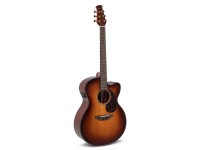 Applause   Wood Classics AEJ96-1 Jumbo Cut Electro - Cor: Sunburst, Tampo: abeto europeu maciço, Braço em cauda de andorinha, Fundo e ilhargas: ácer, Braço: mogno, Escala e ponte: Ovangkol, 