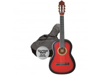 Ashton Pack Guitarra Clássica 1/2 - TRB - TIPO: Clássico, FORMA: 1/2 Tamanho, STRINGS: 6 cordas, PARTE SUPERIOR E LADOS: Basswood, FINGERBOARD: Painted Maple, COR: Transparent Red Burst (TRB), 