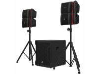 Audibax Pro Seattle 1000 Sistema PA Line Array Bluetooth + Suportes