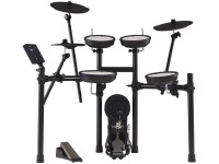 <b>Roland TD-07KV PRO GT</b> 143 Sons + 25 Kits + Bluetooth + <b>Bombo KD-10 + Cymbals CY-8</b> - Roland TD-07KV Kit Bateria Eletrónica 5-Peças com Peles Mesh Head, 143 Sons + 25 Kits Preset + 25 User + Função COACH + Tarola PDX-8, Prato Choque CY-5 + Bombo KD-10 + Cymbals CY-8 + Timbalões PDX-...