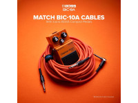 <b>BOSS BIC-10A-RD VERMELHO Cabo Audio Instrumento Jack reto/angulado mono 3 metros comprimento Garantia Vitalícia</b>