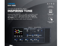 <b>BOSS GX-100 Pedaleira chão Multi-efeitos profissional para Guitarra e Baixo visor a cores sensível ao toque BEST-SELLER</b>