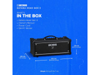 <b>BOSS KATANA HEAD GEN 3 Cabeça 100W coluna 5-polegadas incorporada</b>