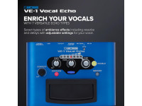 <b>BOSS VE-1 VOCAL ECHO Processador Voz 48V Phantom Power entrada e saida XLR balanceada BEST-SELLER</b>