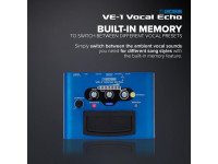<b>BOSS VE-1 VOCAL ECHO Processador Voz 48V Phantom Power entrada e saida XLR balanceada BEST-SELLER</b>
