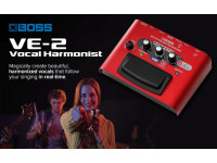 <b>BOSS VE-2 Harmonizador Processador Voz entradas saidas XLR balanceadas phantom power +48V vermelho interface audio porta USB BEST-SELLER</b>