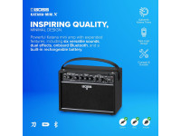 <b>Coluna Bluetooth BOSS KATANA MINI X Combo Portátil Guitarra Elétrica Baixo Acústica 10W Multi-FX Bateria Interna porta USB BEST-SELLER</b>