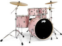 <b>DW PDP MAINSTAGE Rose</b> KIT BATERIA COMPLETA 5-PCS - DW PDP MAINSTAGE Pale Rose Kit Completo Bateria 5-pcs BD 22, Kit inclui: Bateria 5-pcs + Pratos Paiste 101 + Pedal Bombo + Banco, Suporte Pratos + Suporte Pratos de Choque + Suporte Tarola, Cor: Pa...