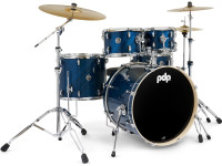 <b>DW PDP MAINSTAGE Blue</b> KIT BATERIA COMPLETA 5-PCS - DW PDP MAINSTAGE Blue Steel Kit Completo Bateria 5-pcs BD 22, Kit inclui: Bateria 5-pcs + Pratos Paiste 101 + Pedal Bombo + Banco, Suporte Pratos + Suporte Pratos de Choque + Suporte Tarola, Cor: B...