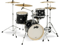 <b>DW PDP NEW YORKER BLACK ONYX</b> Shell Set 4-pcs <b>NEW!</b> - DW PDP NEW YORKER BLACK Shell Set 4 peças PDNY1604BO, Estrutura feita 100% em madeira de ácer, Toms e bombo com 7 camadas de madeira, Tarola com 10 camadas de madeira, Revestimento exterior decorat...