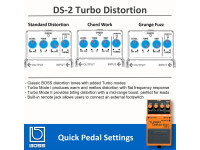 BOSS DS-2 TURBO DISTORTION pedal compacto distorção de guitarra