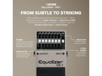 <b>Pedal compacto BOSS GE-7 Equalizador gráfico 7 bandas Multi-aplicações BEST-SELLER</b>