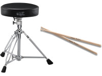 <b>Roland DAP-2X</b> Package Banco + Baquetas para Bateria - Roland DAP-2X Package Acessórios Hardware para Bateria, 1 x Par Baquetas em nogueira + 1 x Banco Bateria, Acessórios para Bateria com Qualidade, Garantia e Fiabilidade Roland, 