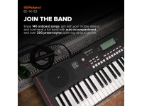 <b>Roland E-X10 Teclado Piano Portátil 600 Sons 200 Ritmos porta USB entrada Microfone pilhas colunas 61-teclas entrada microfone BEST-SELLER</b>