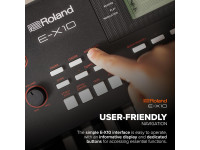 <b>Roland E-X10 Teclado Piano Portátil 600 Sons 200 Ritmos porta USB entrada Microfone pilhas colunas 61-teclas entrada microfone BEST-SELLER</b>