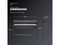 <b>Roland F107 Piano Eletrónico preto USB Bluetooth 88 teclas app Roland Piano BEST-SELLER</b>