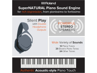 <b>Roland FP-30X Piano Digital Preto Elétrico portátil económico colunas computador bluetooth BEST-SELLER</b>