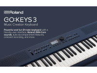 <b>Roland GO:KEYS 3 MU Azul Escuro Teclado portátil Piano Sintetizador Arranger Ritmos Tecnologia ZEN-Core 61 teclas BEST-SELLER</b>