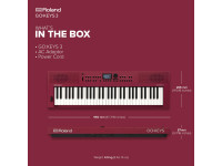 <b>Roland GO:KEYS 3 RD Vermelho Teclado portátil Piano Sintetizador Arranger Ritmos Tecnologia ZEN-Core 61 teclas BEST-SELLER</b>