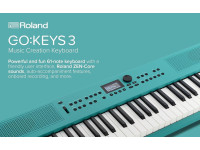 <b>Roland GO:KEYS 3 TQ AZUL TURQUESA Teclado portátil Piano Sintetizador Arranger Ritmos Tecnologia ZEN-Core 61 teclas BEST-SELLER</b>