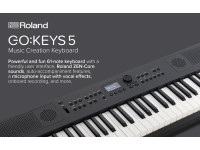 <b>Roland GO:KEYS 5 GT GRAPHITE Cinzento Escuro Teclado portátil Piano Sintetizador Arranger Ritmos Tecnologia ZEN-Core 61 teclas BEST-SELLER</b>