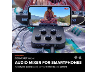 <b>Roland GO:MIXER PRO-X Mesa Mistura portátil compacta porta USB Smartphones e Tablets interface audio alimentação pilhas</b>