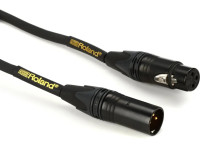 <b>Roland RMC-G15 GOLD NEUTRIK Cabo Microfone XLR Balanceado 4.5 metros Garantia Vitalícia</b> - Roland RMC-G15 Cabo Microfone XLR com 4,5 metros comprimento, Cabo Profissional de Microfone Balanceado, Nível de Qualidade de Estúdio, Fichas NEUTRIK Premium, Isolamento OFC de alta densidade em e...