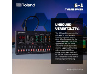 <b>Roland S-1 Sintetizador Portátil inspirado no Roland SH-101 AIRA Compact</b>