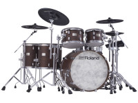 <b>Roland VAD716 WALNUT</b> Kit 6-pcs Cascos Madeira BD 22'' <b>Modulo Roland V71</b>