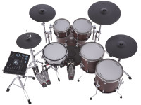 <b>Roland VAD716-SW HYBRID DRUM SATIN WALNUT Topo Gama E-Drum Kit 6-peças</b>