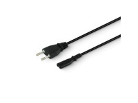 Cabo Alimentação AC Plano / Tipo 8 Iec C7 1.5m Polybag - Cabo alimentação IEC320 C7 Tipo-8, Ficha Europa 2P Macho / IEC320 C7 Macho, Foração do cabo: 2x0.75mm², Estrutura em PVC Preto, Comprimento cabo: 1.5 Metros, Fornecido em Polybag, 