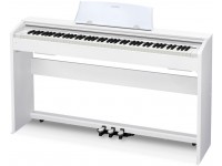 Casio PX-770 WE Privia Piano Digital de Móvel para Iniciantes - 88 teclas com ação de martelo em escala II (sensor triplo) Teclado sintético de ébano / marfim, 19 Sounds, Geração de som AiR morphing multidimensional, 128 Polifonia de voz, Função de divisão e ca...