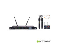 Central de Microfones UHF Profissional Sem Fios 4 Canais