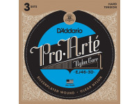 D´Addario  EJ46-3D  - Cobre folheado a prata em náilon, Excelente qualidade que também atende aos mais altos padrões, Medidor: forte tensão, 