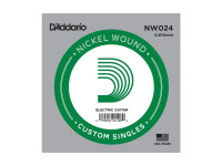 Daddario  NW024 Single String - Nickel round wound, With steel core, Strength: 024w, 