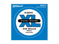 Daddario  XLB045 - Single XL Nickel Wound 045 Long Scale, As XL Nickel Wound Bass Singles são flat wounds com aço niquelado para um tom distinto e brilhante. Disponíveis em vários tamanhos e comprimentos de escala., ...