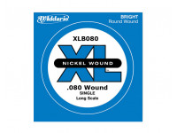 Daddario  XLB080 - Single XL Nickel Wound 080 Long Scale, As XL Nickel Wound Bass Singles são flat wounds com aço niquelado para um tom distinto e brilhante. Disponíveis em vários tamanhos e comprimentos de escala., ...
