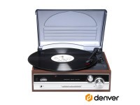 Denver  Gira-Discos 33/45/78RPM Vintage AUX/FM