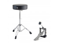 Dixon  P-CPE3  - Conjunto de banco e pedal para bateria. Inclui:, selim PSN-7 de 12 ″, Pedal PP-P0 único, 